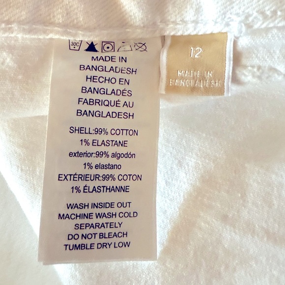 MICHAEL KORS Selma Flare Leg High Rise White Jeans Size 12 NEW - Picture 10 of 10